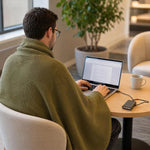Bärbar värmefilt med dragkedja USB
