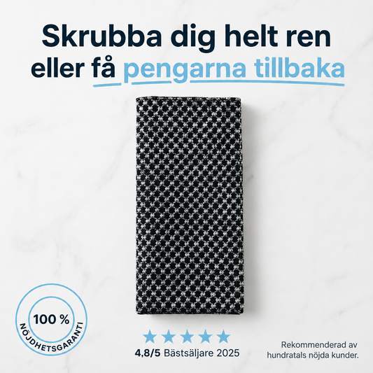 SilkeScrub™ – Exfolierande badhandduk för silkeslen hud.
