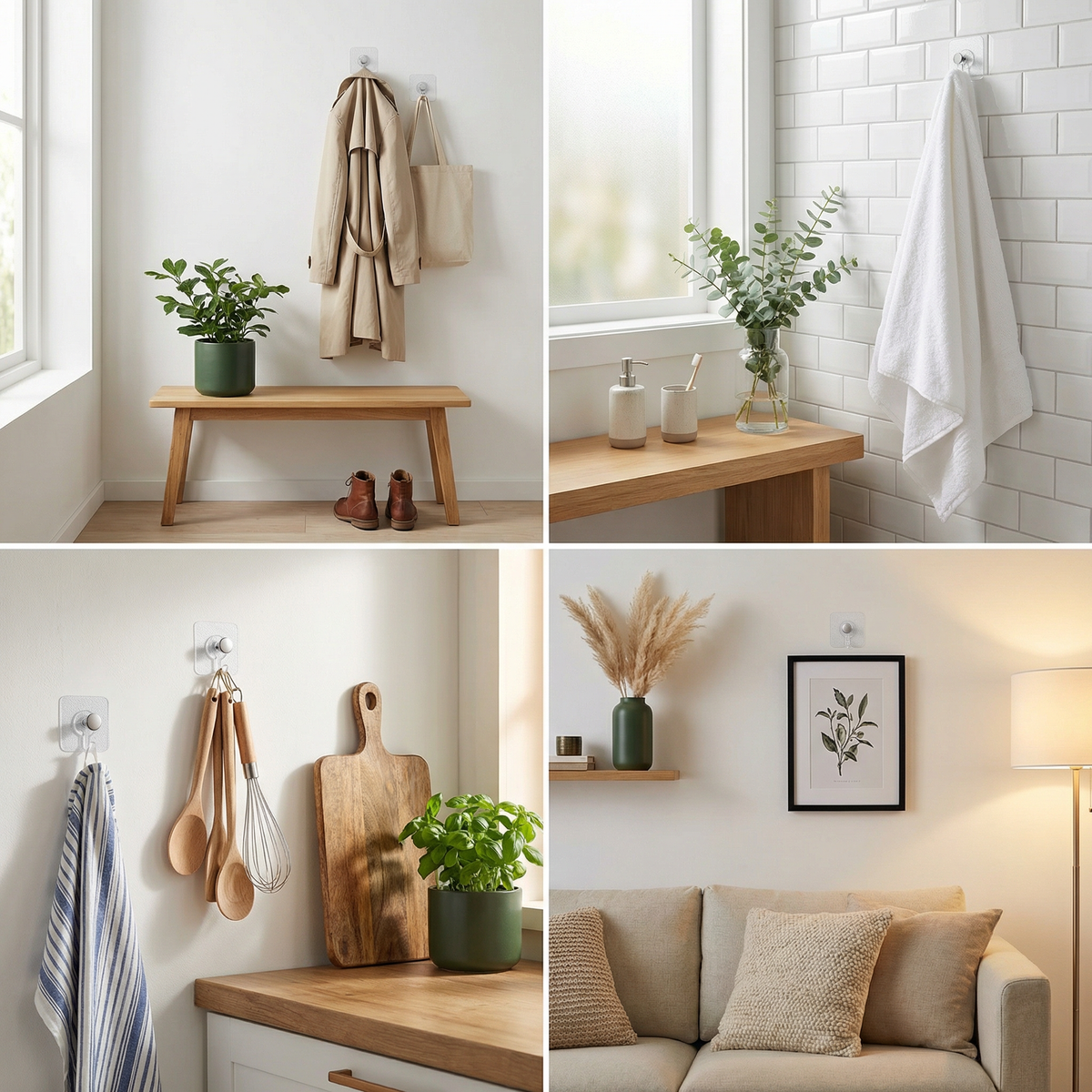 LundeMark™ – Väggkrokar med patenterat grepp – inga hål, inga märken