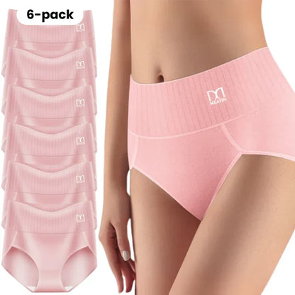 Metina™ | 6-pack andningsbara och bekväma trosor med hög midja och magstöd