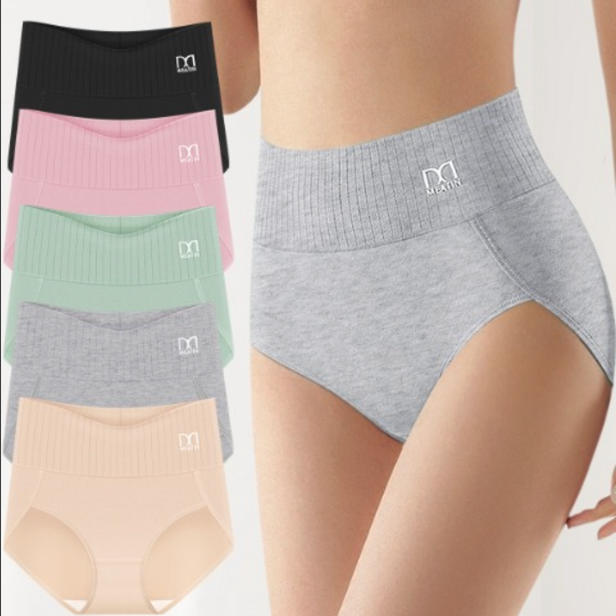 Metina™ | 6-pack andningsbara och bekväma trosor med hög midja och magstöd
