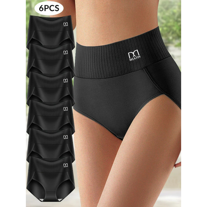 Metina™ | 6-pack andningsbara och bekväma trosor med hög midja och magstöd